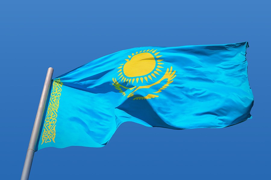 Flagge Kasachstan | VISA beantragen | Виза в Казахстан | Janzen Reise-Service GmbH in Kehl